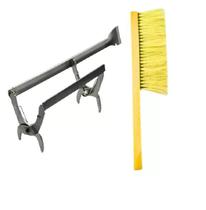 Saca Quadros Com Formão Em Inox + Vassoura Apicultura