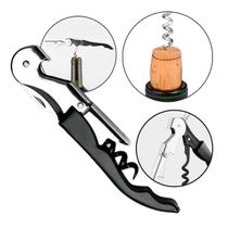 Saca Rolha Abridor de Vinho Multifuncional 3 em 1 Compacto E Resistente Para Uso Diário