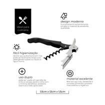 Saca Rolha Compacto em Aço Inox Mimo Style Saca Rolha Compacto em Aço Inox Mimo Style