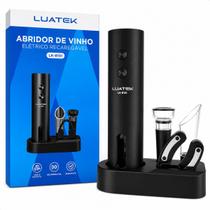 Saca Rolha Elétrico Recarregável Automático Luatek LK8151 USB Premium Saca Rolha Elétrico Recarregável Automático Luatek LK8151 USB Premium