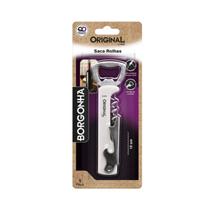 Saca-Rolha Profissional Inox com Abridor de Garrafas e Canivete de Corte 12 cm (Cores Sortidas)