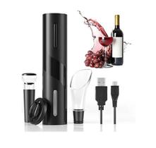 Saca Rolhas Abridor De Vinho Automático Elétrico Kit V8