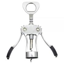 Saca Rolhas Abridor De Vinhos Garrafas Aço Inox Clink Saca Rolhas Abridor De Vinhos Garrafas Aço Inox Clink
