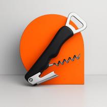 Saca Rolhas Abridor Garrafa Vinho Reforçado Inox 2 Estagios