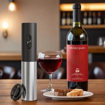 Saca Rolhas Automático Elétrico Inox Abridor Vinho Prático Saca Rolhas Automático Elétrico Inox Abridor Vinho Prático