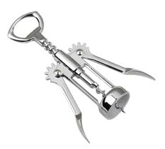 Saca Rolhas e Abridor De Garrafa cromado 15cm UD418
