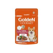 Sache alimentar para cães golden gourmet / caes adultos porte pequeno carne