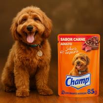 Sachê Champ Sabor Carne 85g Ração Úmida para Cães Adultos Sachê Champ Sabor Carne 85g Ração Úmida para Cães Adultos
