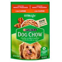 Sachê Dog Chow Purina Cães Adultos de Raças Pequenas Sabor Carne 100g