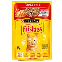 Sachê Friskies Frango ao Molho para Gatos Adultos 85g Sachê Friskies Frango ao Molho para Gatos Adultos 85g