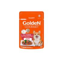 Sachê Golden Gourmet Carne Para Cães Adultos Pequeno 85g