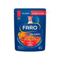 Sachê Molho Para Ração Sabor Frango Ao Molho Para Cães Adultos 85g Faro