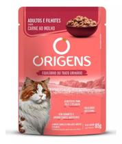Sachê Origens Para Gato Adulto E Filhote Carne Ao Molho 85g