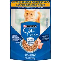 Sachê para Gatos Cat Chow Adultos Castrados 85Gr