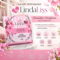 Sachê Perfumado Linda Liss Flor de Cerejeira 25g Aromatizante de Ambiente Fragrância Suave