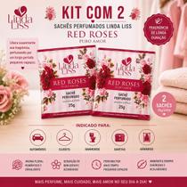 Sachê Perfumado Linda Liss Red Roses 25g Aromatizador para pequenos espaços Sachê Perfumado Linda Liss Red Roses 25g Aromatizador para pequenos espaços