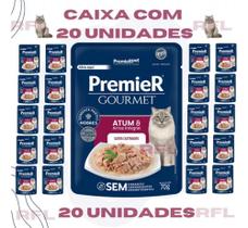 Sachê Premier Gatos Atum Arroz Integra Raçao Molhad Kit 20un