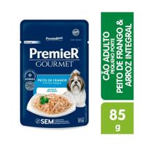 Sachê Premier Gourmet para Cães Adultos Sabor Peito de Frango e Arroz Integral 85 g - PremieR Pet