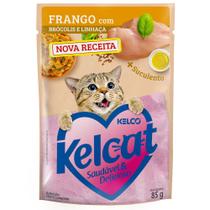 Sachê Ração Úmida Kelcat Sabor Frango Com Brócolis e Linhaça 85g Sachê Ração Úmida Kelcat Sabor Frango Com Brócolis e Linhaça 85g
