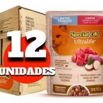 Sache Ração Úmida Special Cat Ultralife filhote 12 Uni 85g Carne