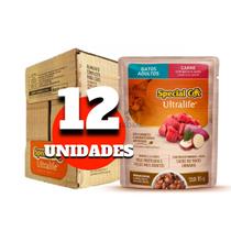 Sachê Special Cat Adulto Carne: Caixa com 12 unidades
