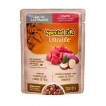 Sachê Special Cat Sachê Gatos Castrados Sabor Carne 85g Sachê Special Cat Sachê Gatos Castrados Sabor Carne 85g