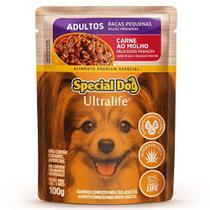 Sachê Special Dog Ultralife para Cães Adultos Raças Pequenas Sabor Carne com Bata-Doce 100g - MANFRIM
