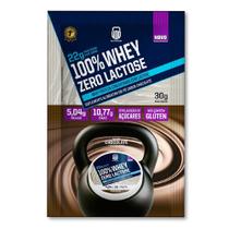 Sachê whey protein 22g 100% concentrado zero lactose chocolate com 30g