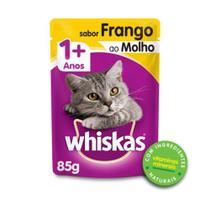 Sache Whiskas 1+ Adulto Frango ao Molho 85g Kit 20 Und