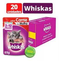Sachê Whiskas Ração Úmida Gatos Todos Tamanhos Caixa 20un Sachê Whiskas Ração Úmida Gatos Todos Tamanhos Caixa 20un