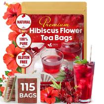 Sachês de chá de flor de hibisco premium FRESHDRINKUS 115 unidades