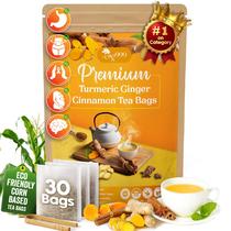 Sachês de chá TOG999 Cúrcuma, Gengibre e Canela 30 sachês Vegano