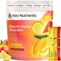 Sachês de eletrólitos em pó KEY NUTRIENTS sem açúcar - 10 unidades