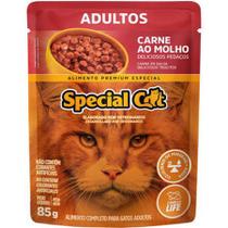 Saches Special Cat Gato 85g Ração Úmida Carne Adulto Saches Special Cat Gato 85g Ração Úmida Carne Adulto