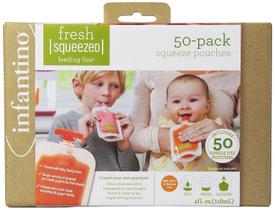Sachets Descartáveis para Papinha de Bebê Infantino Pacote com 50 Unidades de 118ml
