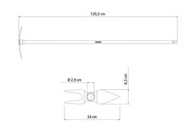 Sacho Coração Duas Pontas Tramontina em Aço com Cabo de Madeira 120 cm