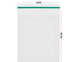 Saco 14X20cm Fecho Zip Transparente Vabene 100 Unidades