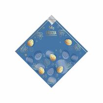Saco 2 Bocas Pascoa Gold Azul 35x35 Albano