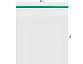 Saco 24x34cm Fecho Zip Transparente Vabene 100 Unidades