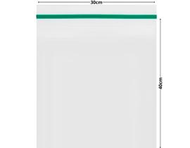Saco 30x40cm Fecho Zip Transparente Vabene 100 Unidades