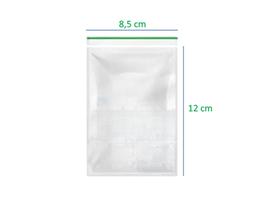 Saco 8,5x12cm Fecho Zip Vabene Transparente Com 100 Unidades
