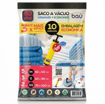 Saco a Vácuo 10 Unidades 5 M 3 G 2 XG Kit Econômico 80 Plus Bomba POWERSUG Saco a Vácuo 10 Unidades 5 M 3 G 2 XG Kit Econômico 80 Plus Bomba POWERSUG