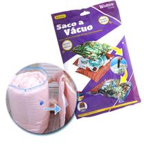 Saco A Vácuo Grande Edredom Roupa Viagem 80 x 100cm Reutilizável Hermético