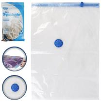 Saco a Vácuo Organizador g 70cm X 100cm para Roupas Toalhas e Cobertores em PE e PET Branco Clean Saco a Vácuo Organizador g 70cm X 100cm para Roupas Toalhas e Cobertores em PE e PET Branco Clean