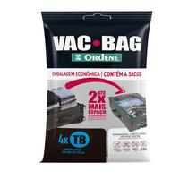 SACO À VACUO PLÁSTICO INCOLOR C/ 4 UNIDADES 60x40cm VAC-BAG ORDENE