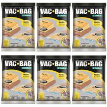 Saco À Vácuo Vac Bag Ordene Médio 45X65Cm Original Kit 6 Pc