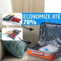 Saco A Vácuo Viagem Cobertor Edredom Roupa Guardar 60x80cm