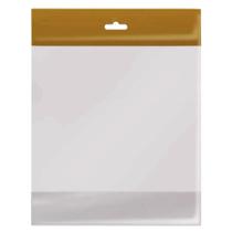 Saco Adesivado com furo Ouro - 22x30 cm - 100 unidades - Cromus - Rizzo