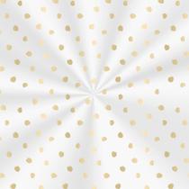Saco Adesivado Decorado com Aba - Dots Ouro - 100 unidades - Cromus - Rizzo