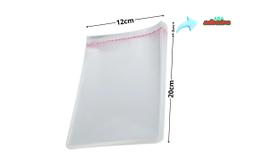 Saco Adesivado Plástico Transparente 12x20+3cm Com 500 Unidades